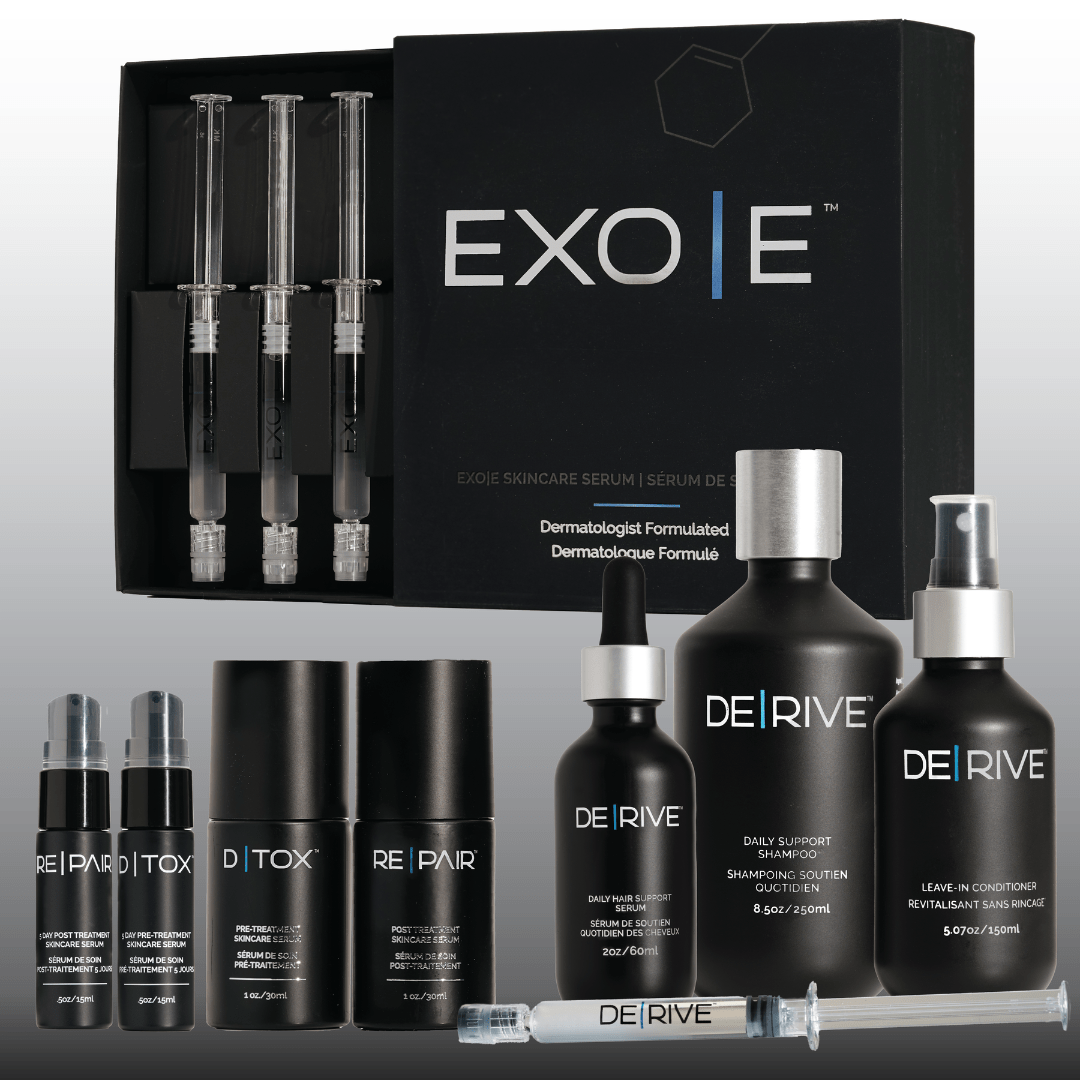 EXO|E™ Skin Revitalizing Complex & DE|RIVE™ Hair Wellness System by Aesthetic Management Partners